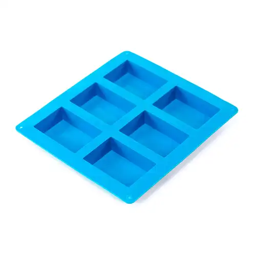 6 Bar Rectangle Silicone Soap Mold