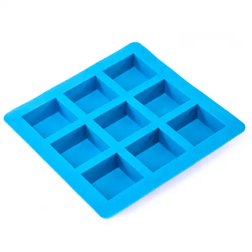 9 Bar Large Square Silicone Soap Mold