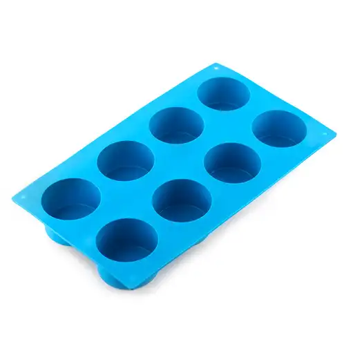 8 Bar Circle Silicone Soap Mold