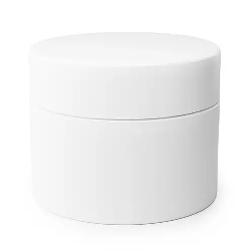 8 oz. Matte White Double Wall PP Jar side view