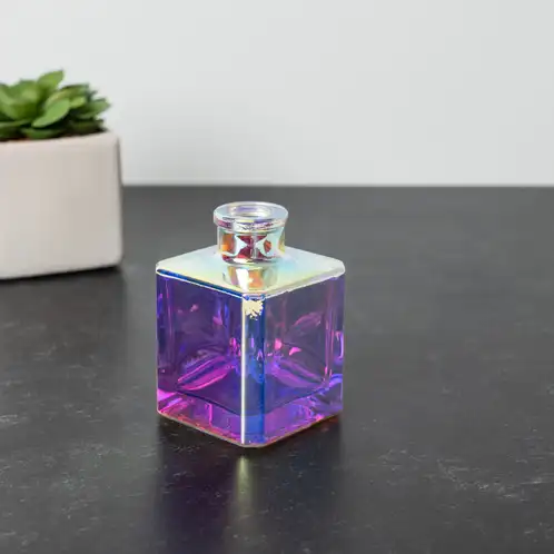 Prism Cube Reed Diffuser Bottle on black table